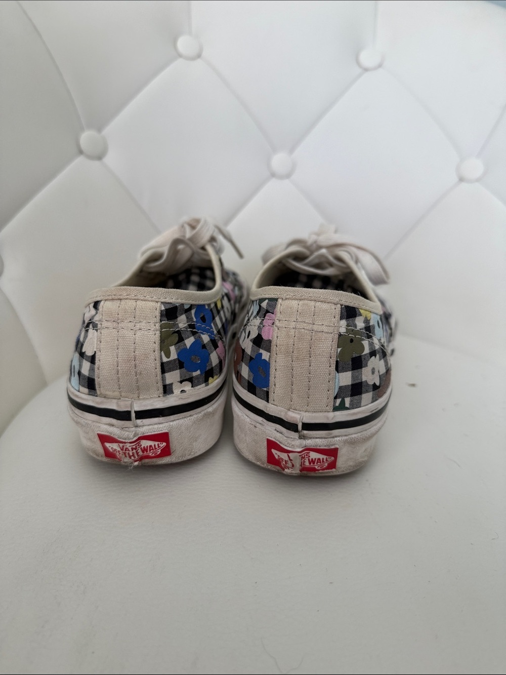 VANS X SANDY LIANG W7.5 Floral Check Plaid Sneakers - Multicolor - Picture 15 of 16